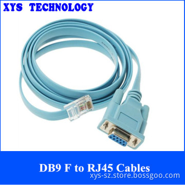 Flat Type RS232 to RJ45 Cable,factory sell RS232 Serieal DB9 to RJ45 Cables female to male